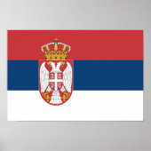 Serbia Flag Poster (Voorkant)