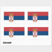 Serbia Flag Rechthoekige Sticker (Vel)