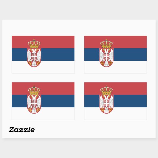 Serbia Flag Rechthoekige Sticker (Vel)