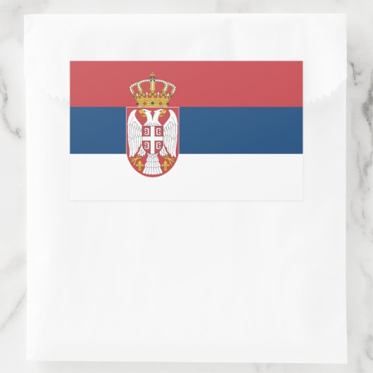 Serbia Flag Rechthoekige Sticker (Tas)