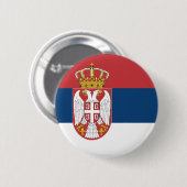 Serbia Flag Ronde Button 5,7 Cm (Voorkant /achterkant)