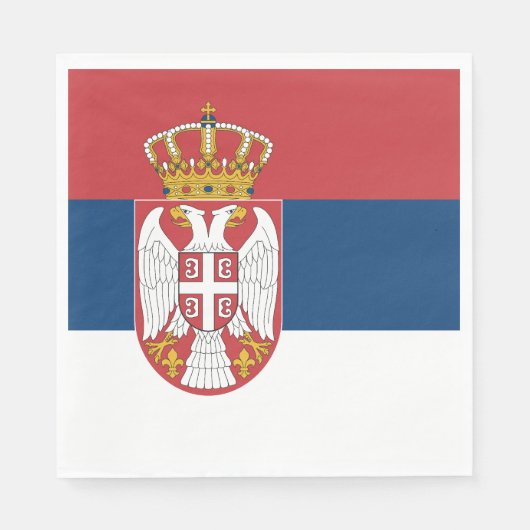 Serbia Flag Servet (Voorkant)