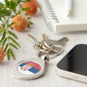 Serbia Flag Sleutelhanger (Zijkant)