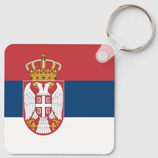 Serbia Flag Sleutelhanger (Achterkant)