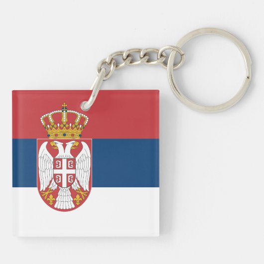 Serbia Flag Sleutelhanger (Achterkant)