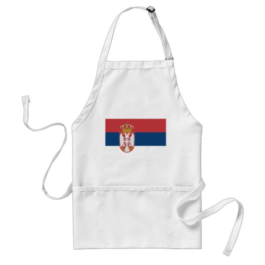 Serbia Flag Standaard Schort (Voorkant)