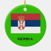 SERBIA* kerstversiering Keramisch Ornament (Achterkant)