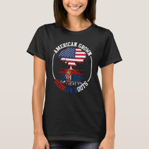 Serbia Us Flag Srbija Heritage American Grown Serb T-shirt