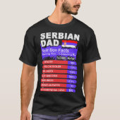Serbian Dad Nutrition Facts Serving Size Tshirt (Voorkant)