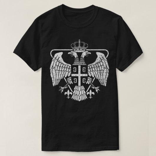 Serbian Eagle Coat of Arms T-shirt (Design voorkant)