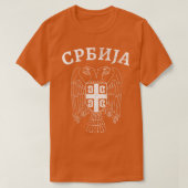 Serbian Eagle Cyrillic T-shirt (Design voorkant)