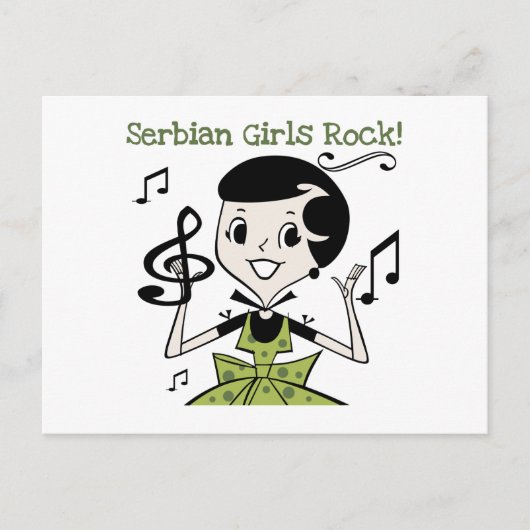 Serbian Girls Rock Briefkaart (Voorkant)
