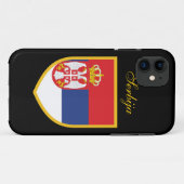 Serbien-Flagge Case-Mate iPhone Case (Achterkant (horizontaal))