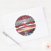 Serbien Serbisch Österreichisch Österreich Baum Ronde Sticker (Envelop)