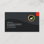 Sereed Gold Wave Dynamic Modern Builder Architect Visitekaartje (Achterkant)