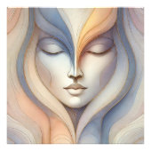 Sereen Abstract gezicht Foto Afdruk (Voorkant)