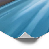 Sereen berglandschap met trapsgewijze stroom poster (Hoek)