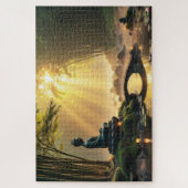 Sereen Boeddhabeeld in een vredig bamboebos Legpuzzel (Verticaal)