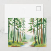 Sereen boslandschap in Waterverf Briefkaart (Voorkant / Achterkant)