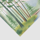 Sereen boslandschap in Waterverf Tissuepapier (Detail)