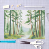 Sereen boslandschap in Waterverf Tissuepapier (Craft)