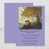 Sereen echtpaar plant hun bruiloft kaart (Voorkant / Achterkant)