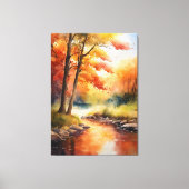 Sereen herfstlandschap canvas afdruk (Voorkant)