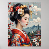 Sereen Japans portret Poster (Voorkant)