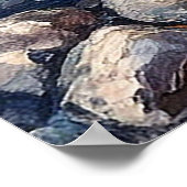 Sereen landschap met helder meer poster (Hoek)