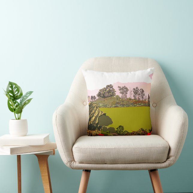 Sereen landschap, natuur harmonie kussen (Stoel)