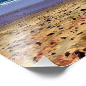 Sereen strandlandschap met blauwe lucht foto afdruk (Hoek)