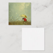 Sereen & verfijnd: minimalistische lieveheersbeest notitiekaartje (Voorkant / Achterkant)