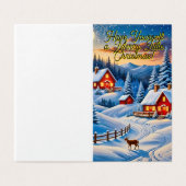 Sereen winterlandschap kaart (Buitenkant ongevouwen)