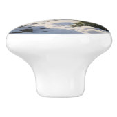 Sereen winterlandschap keramische knop (Zijkant)