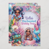 Sereen Zeemeermin Fantasie Feest Uitnodiging (Voorkant / Achterkant)