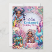 Sereen Zeemeermin Fantasy Feest Uitnodiging (Voorkant)