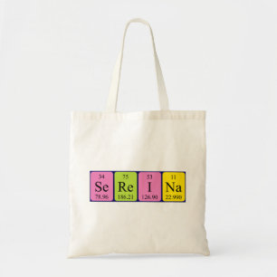 Sereina periodieke handelsnaam canvas tas