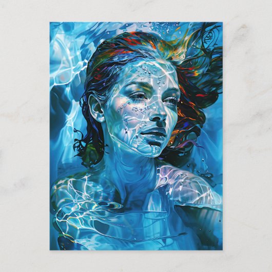 Serelis - Sereniteit in Aqua Harmony Briefkaart (Voorkant)