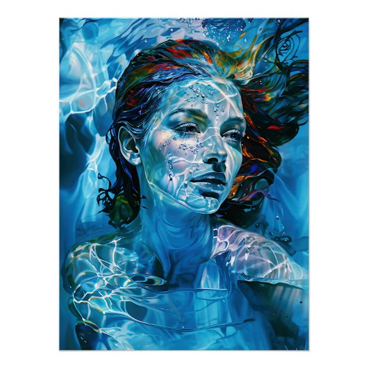 Serelis - Sereniteit in Aqua Harmony Perfect Poster (Voorkant)
