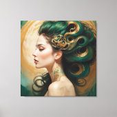 Serelith - Krullen van hemelse Jade Canvas Afdruk (Voorkant)