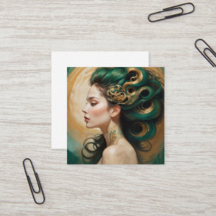 Serelith - Krullen van hemelse Jade Vierkante Visitekaartje