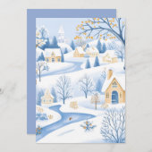 Seren Sneeuwdorp Vakantiekaart Feestdagenkaart (Voorkant / Achterkant)