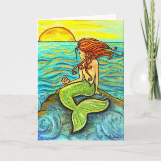 "Serena by the Zee" Mermaid Kaart (Voorkant)