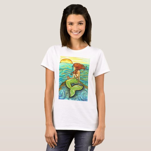 "Serena by the Zee" Mermaid T-shirt (Voorkant volledig)
