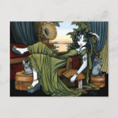 Serena Eclectic Sunset Cat Fairy Briefkaart (Voorkant)