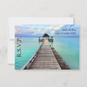Serenade Jetty Beach Wedding RSVP Kaartje (Achterkant)