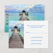 Serenade Jetty Beach Wedding RSVP Kaartje (Voorkant / Achterkant)