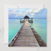 Serenade Jetty Maldives Beach Wedding Kaart (Achterkant)