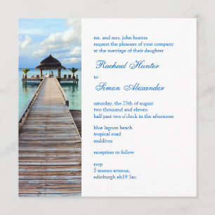 Serenade Jetty Maldives Beach Wedding Kaart