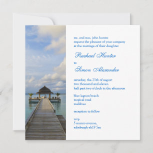 Serenade Jetty Maldives Beach Wedding Kaart